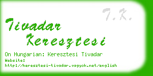 tivadar keresztesi business card